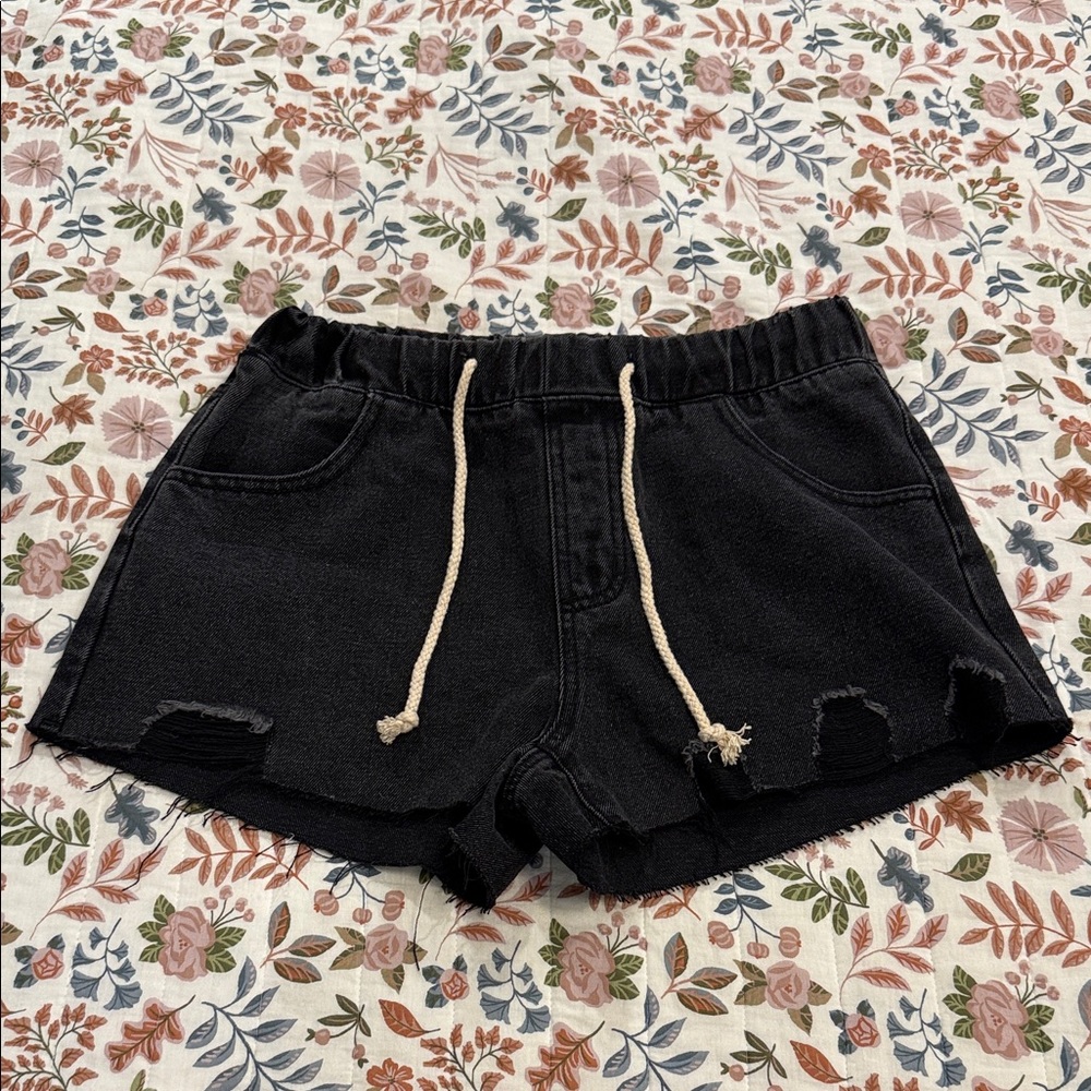 Wishlist Black Distressed Jean Shorts